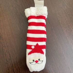 Charter Club Slipper Socks With Grippers Santa NWT